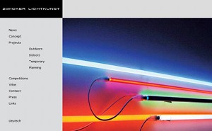 Screenshot of the webpage www.light-art.org